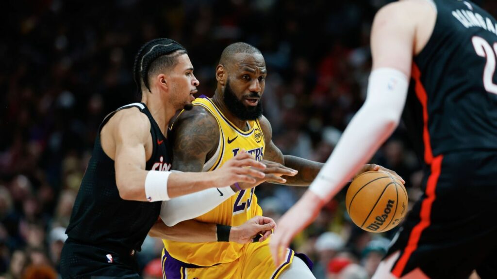 lakers vs portland trail blazers